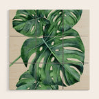 Monstera Wood Wall Art Gallery Image 1