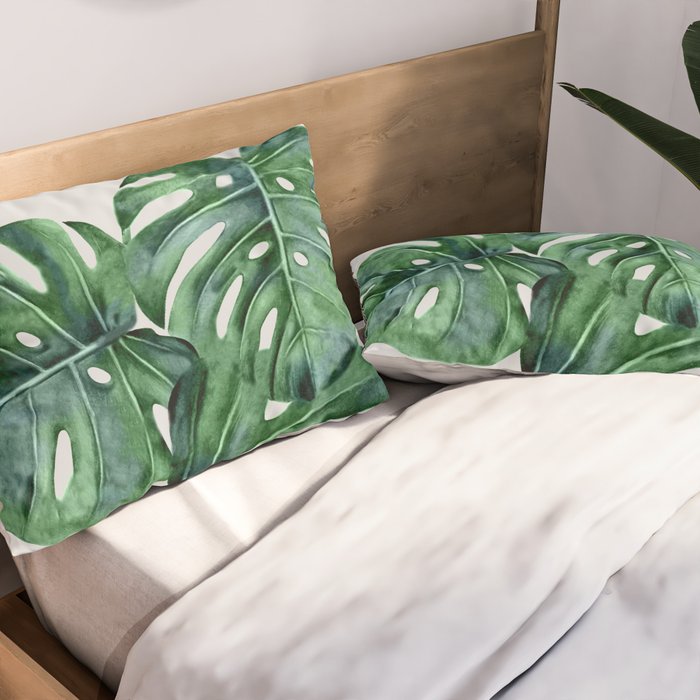 Monstera Pillow Sham Gallery Image 2