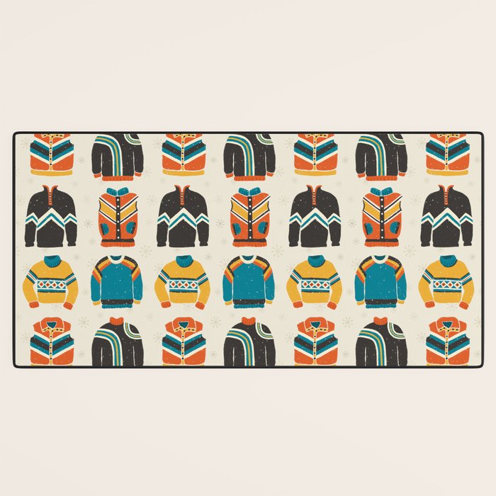 Vintage Skiwear Desk Mat Gallery Image 3
