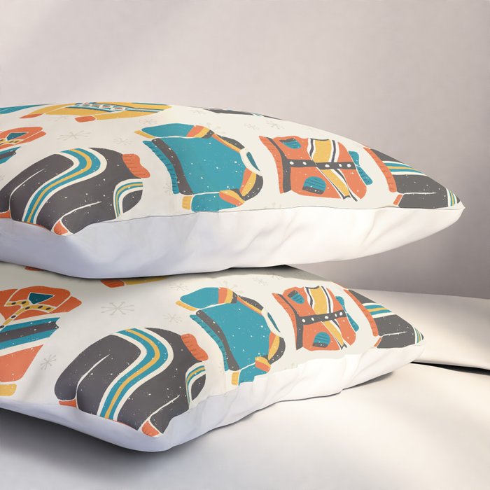 Vintage Skiwear Pillow Sham Gallery Image 3
