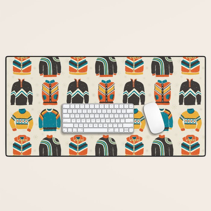 Vintage Skiwear Desk Mat Gallery Image 1