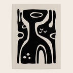 Abstract Art Black and Linen White Poster Gallery Image 4