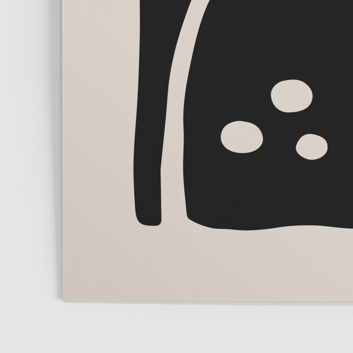 Abstract Art Black and Linen White Poster Gallery Image 3