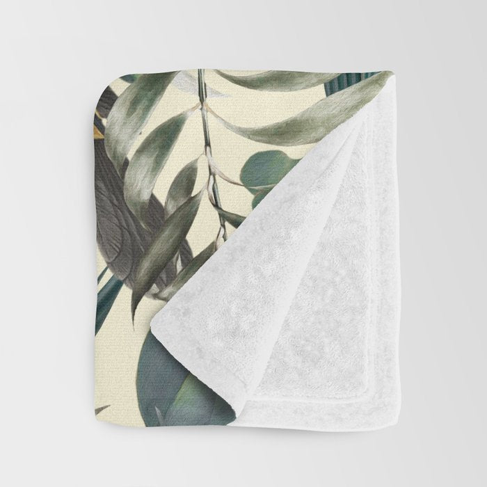 Floral and Birds Vintage Garden Throw Blanket Gallery Image 3