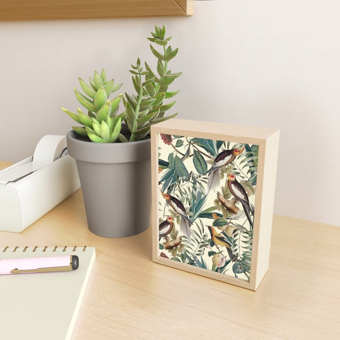 Floral and Birds Vintage Garden Mini Art Print Gallery Image 2