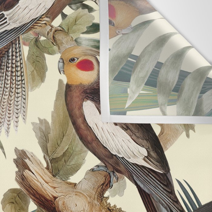 Floral and Birds Vintage Garden Wall Tapestry Gallery Image 3