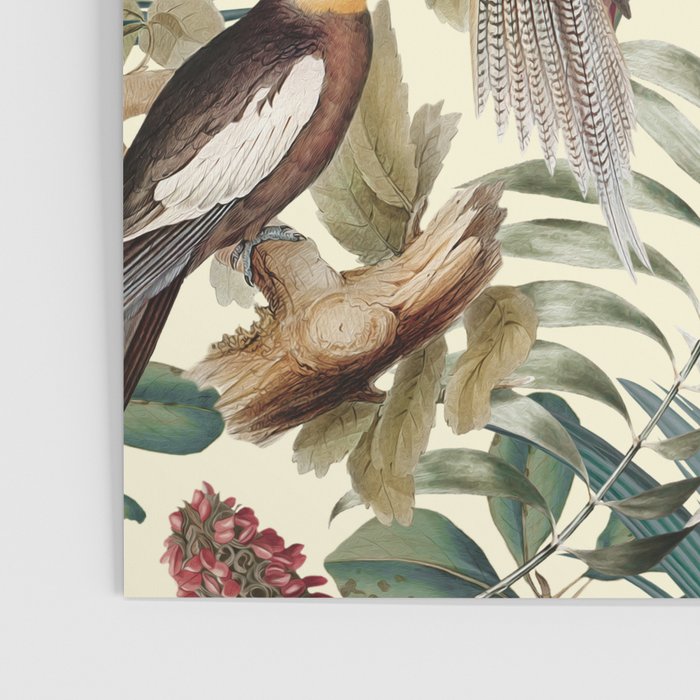 Floral and Birds Vintage Garden Poster Gallery Image 3