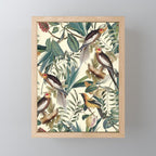 Floral and Birds Vintage Garden Mini Art Print Gallery Image 1