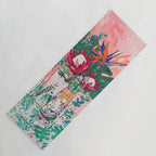 Cockatoo Vase - Bouquet of Flowers on Coral and Jungle Yoga Mat Gallery Image 1