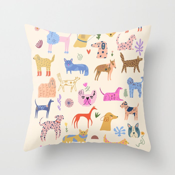 Dog Heaven Throw Pillow Gallery Image 1