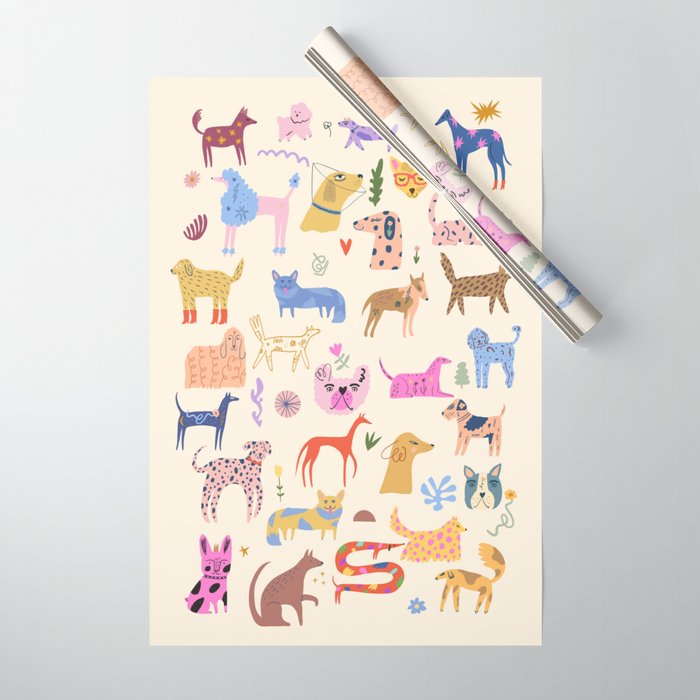 Dog Heaven Wrapping Paper Gallery Image 1