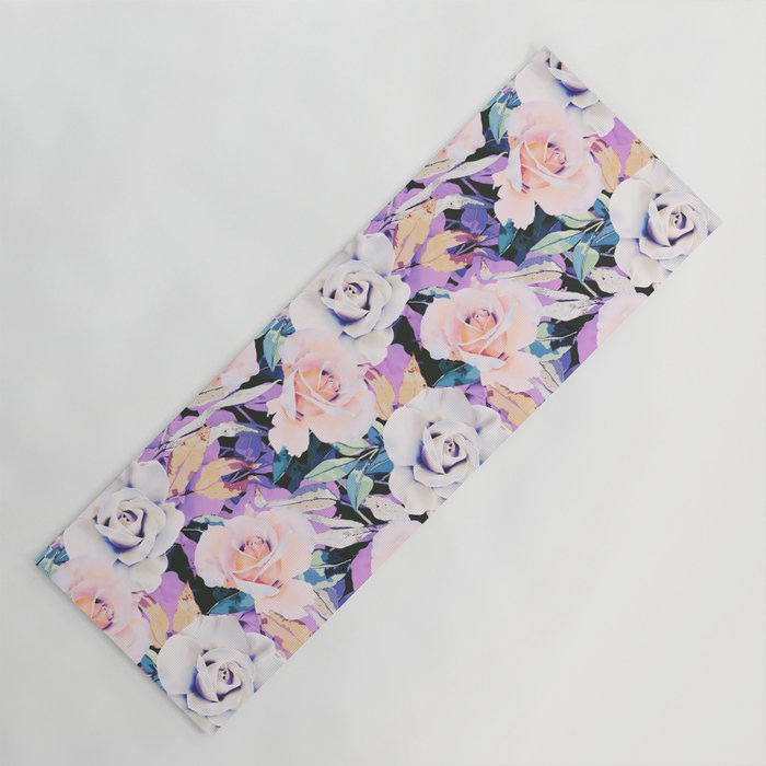 Modern Dark Vibrant Flowery D Yoga Mat Gallery Image 1