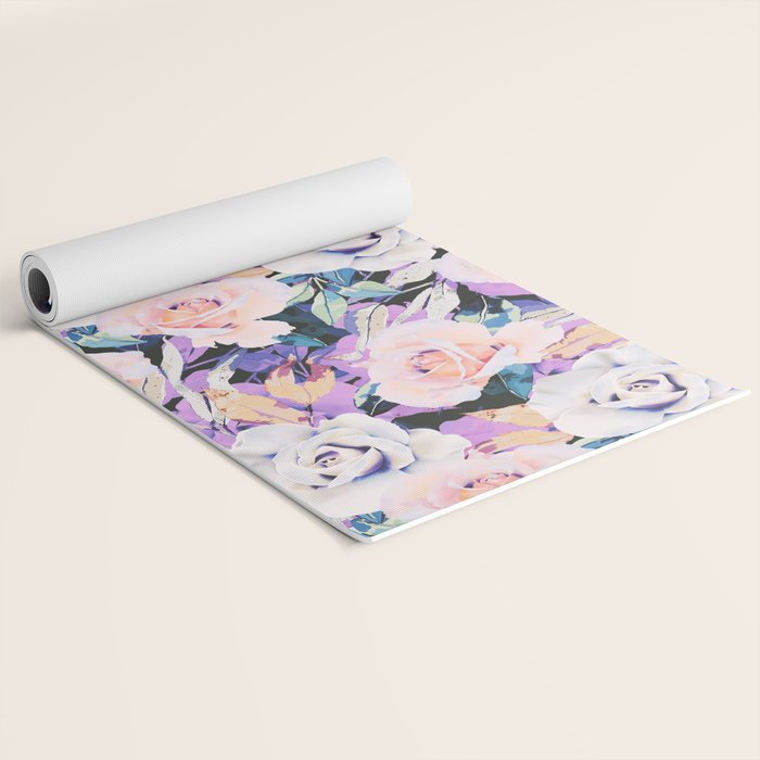 Modern Dark Vibrant Flowery D Yoga Mat Gallery Image 2