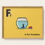 F is for freedom - the irony Serving Tray Gallery Image 1