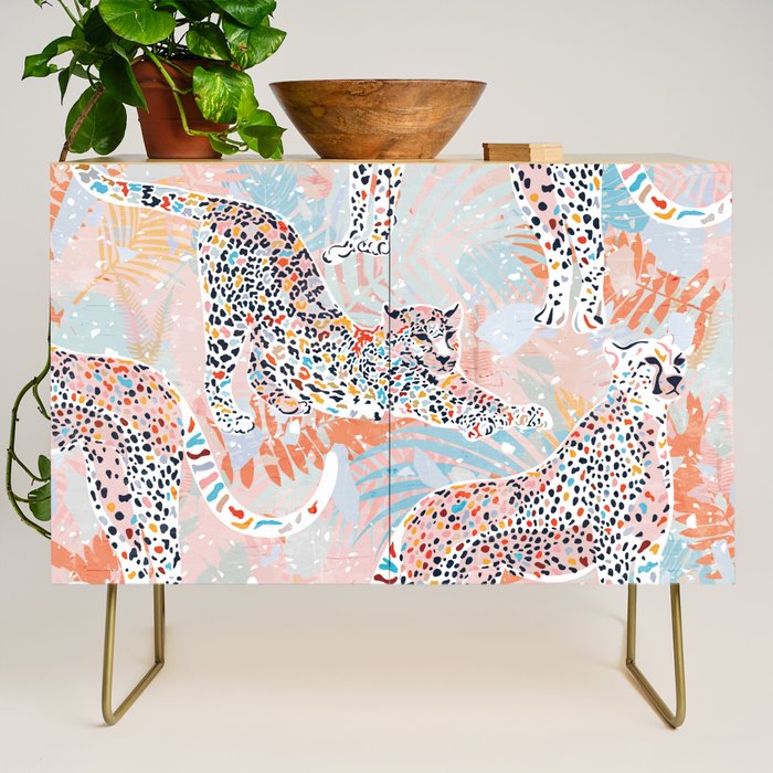 Colorful Wild Cats Credenza Gallery Image 1