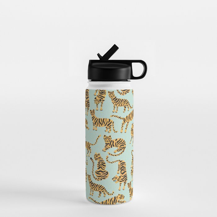 Tiger Collection - Mint & Orange Water Bottle Gallery Image 1