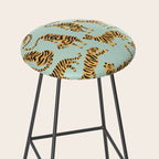 Tiger Collection - Mint & Orange Stool Gallery Image 2