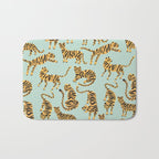 Tiger Collection - Mint & Orange Bath Mat Gallery Image 1