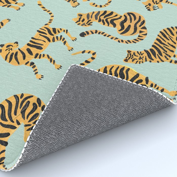 Tiger Collection - Mint & Orange Rug Gallery Image 4