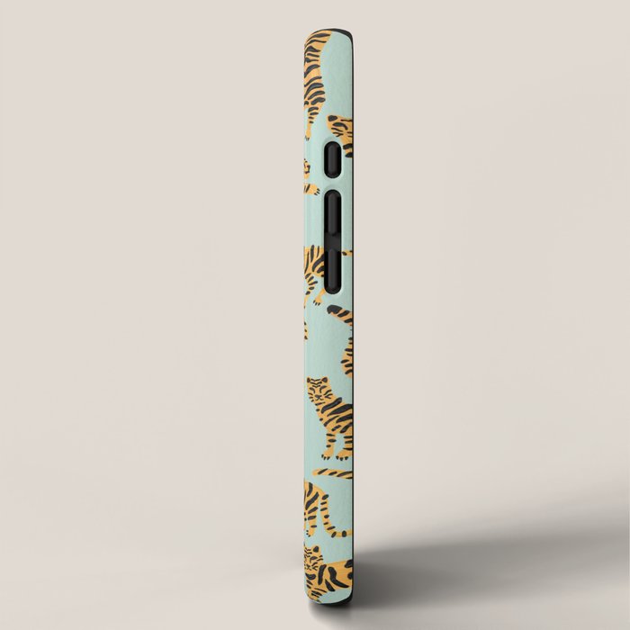 Tiger Collection - Mint & Orange iPhone Case Gallery Image 2