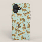 Tiger Collection - Mint & Orange iPhone Case Gallery Image 1