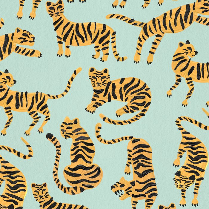 Tiger Collection - Mint & Orange Coffee Mug Gallery Image 2