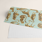 Tiger Collection - Mint & Orange Wrapping Paper Gallery Image 2