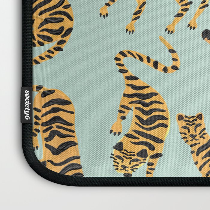 Tiger Collection - Mint & Orange Laptop Sleeve Gallery Image 3