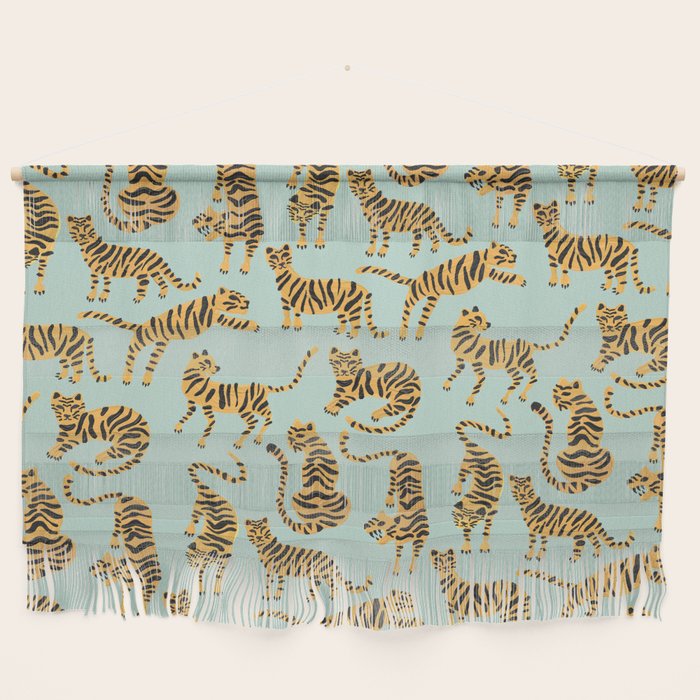 Tiger Collection - Mint & Orange Wall Hanging Gallery Image 1
