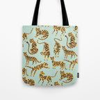 Tiger Collection - Mint & Orange Tote Bag Gallery Image 1