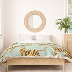 Tiger Collection - Mint & Orange Duvet Cover Gallery Image 3