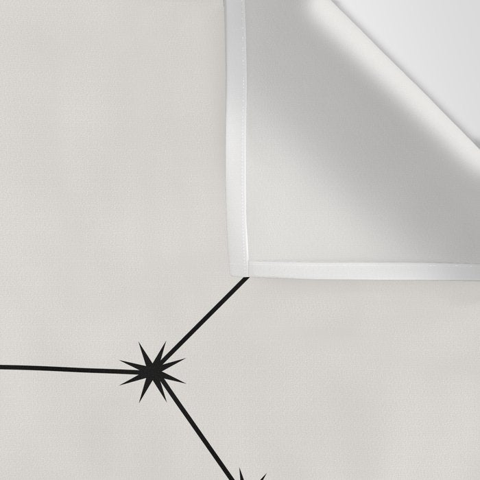 Sagittarius Zodiac Star Constellation Line Art White Wall Tapestry Gallery Image 3