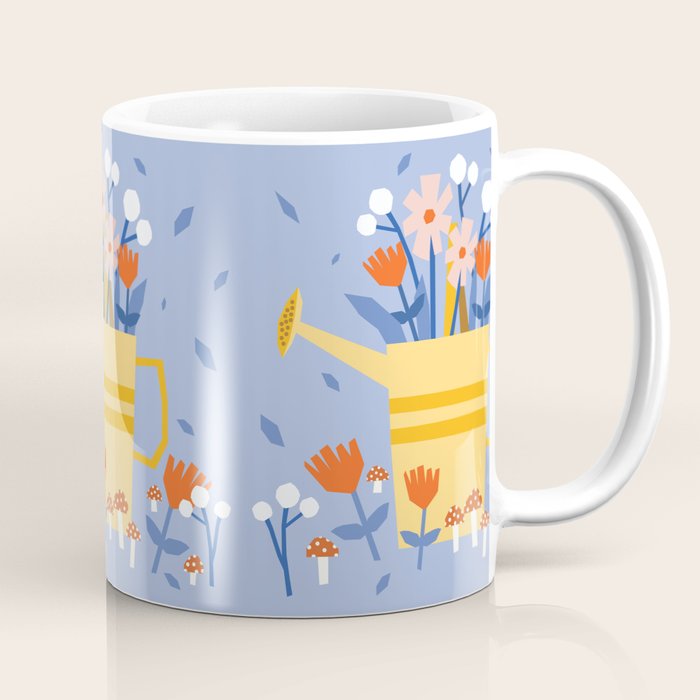 Watering can and flowers Coffee Mug Gallery Image 1