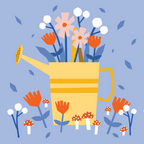 Watering can and flowers Coffee Mug Gallery Image 2