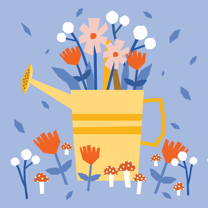 Watering can and flowers Coffee Mug Gallery Image 2