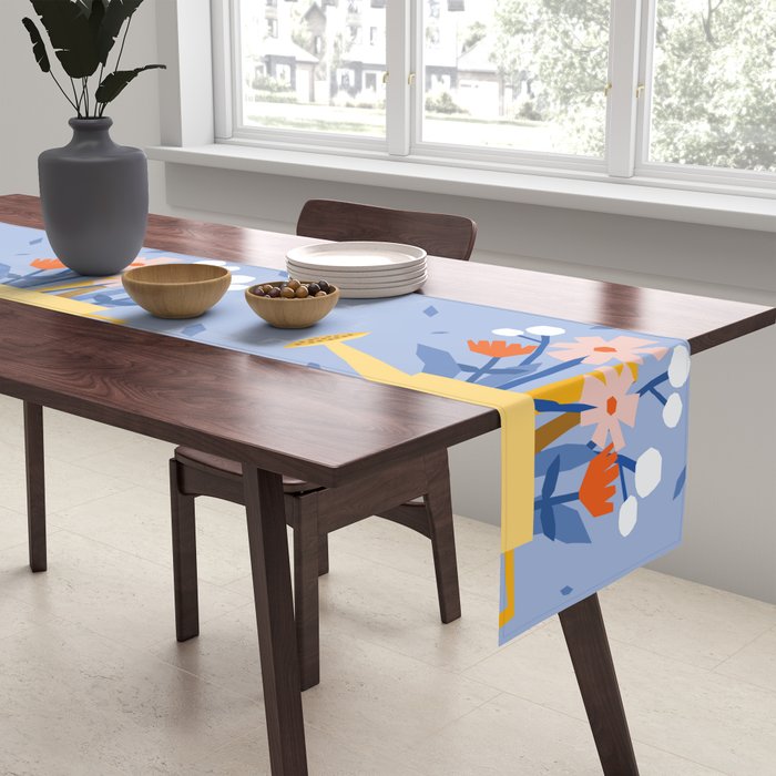 Watering can and flowers Table Runner Gallery Image 2