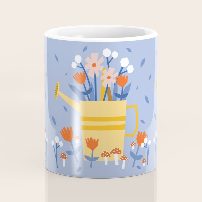 Watering can and flowers Coffee Mug Gallery Image 4