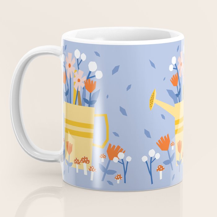 Watering can and flowers Coffee Mug Gallery Image 3