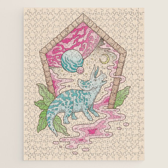 Aeon Archway: Triceratops | Dinosaur Sci-Fi Space Art Jigsaw Puzzle Gallery Image 1