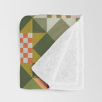Checkerboard Quilt - Fall Colors Throw Blanket Gallery Image 3