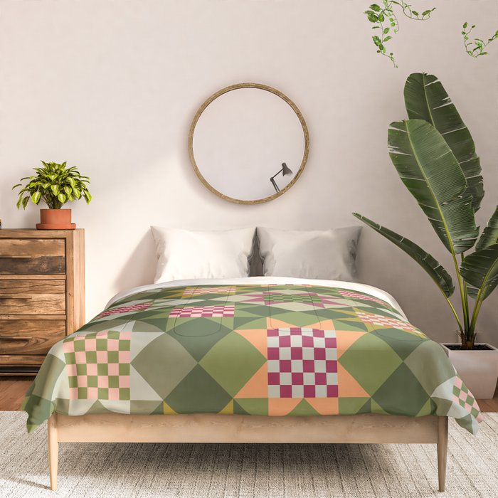Checkerboard Quilt - Fall Colors Comforter Gallery Image 3