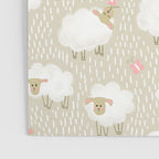 Cute Fluffy Sheep Pattern Poster Gallery Image 3