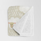 Cute Fluffy Sheep Pattern Throw Blanket Gallery Image 3