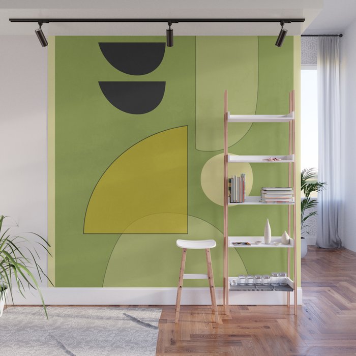Modern Abstract Minimal Shapes 154 Wall Mural Gallery Image 1