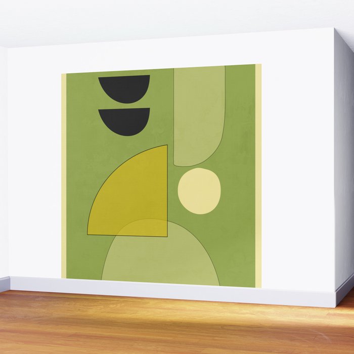 Modern Abstract Minimal Shapes 154 Wall Mural Gallery Image 2