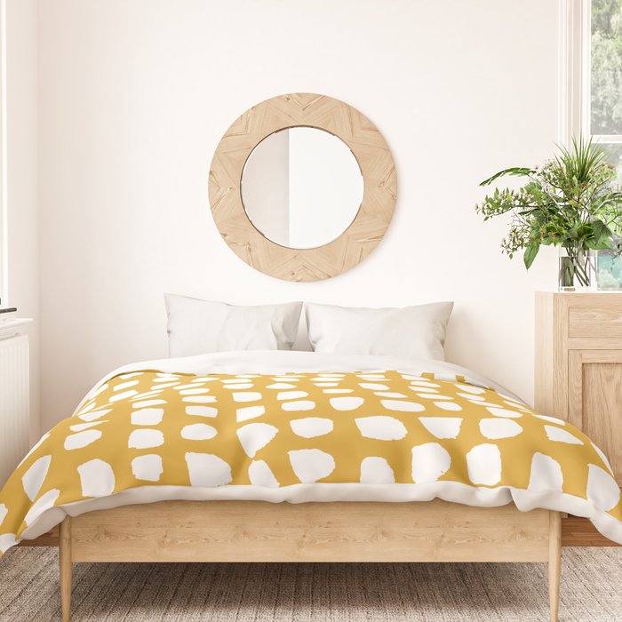 Dots (Mustard Yellow) Duvet Cover Gallery Image 3