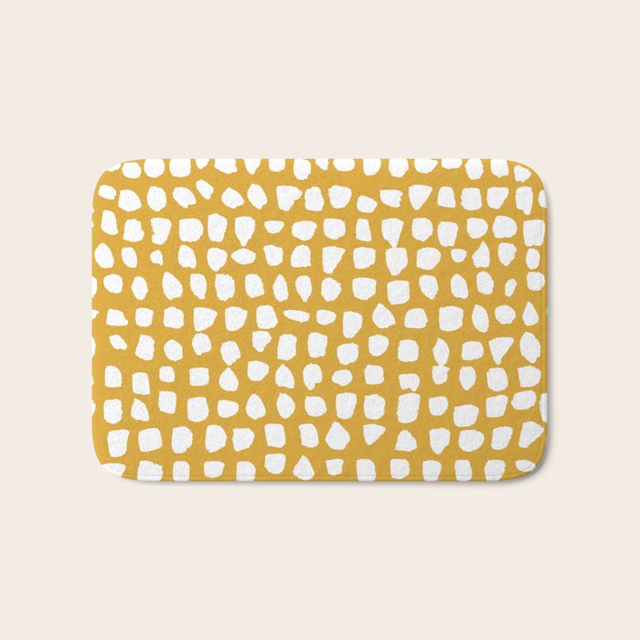 Dots (Mustard Yellow) Bath Mat Gallery Image 1