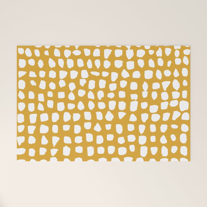 Dots (Mustard Yellow) Welcome Mat Gallery Image 1
