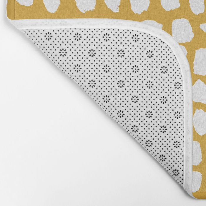 Dots (Mustard Yellow) Bath Mat Gallery Image 2