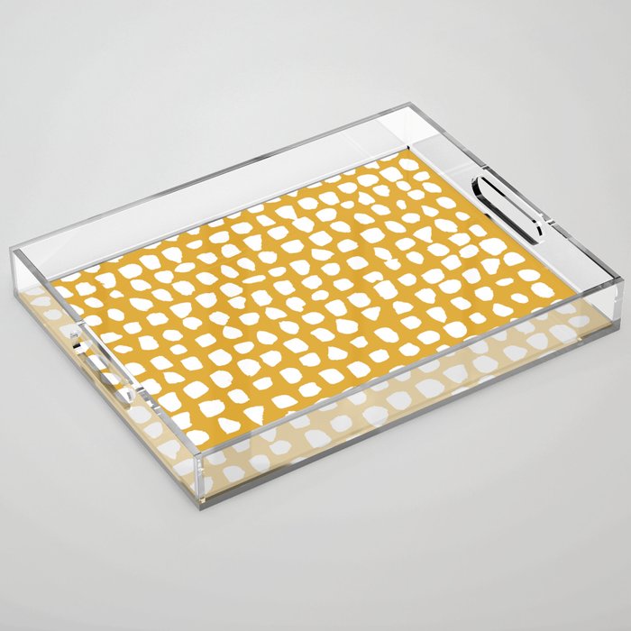 Dots (Mustard Yellow) Acrylic Tray Gallery Image 1